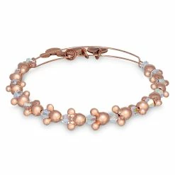 Best deal 🎉 Disney Alex & Ani Bracelet - Mickey And Minnie Icon Beaded - Rose Gold ✔️