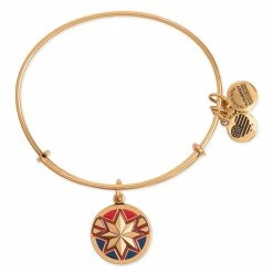 Buy 🎉 Disney Alex & Ani Bracelet - Captain Marvel - Gold 👏