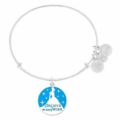 Best Sale 🎁 Disney Alex & Ani Bracelet - Cinderella - Believe Every Wish - Silver 🔔