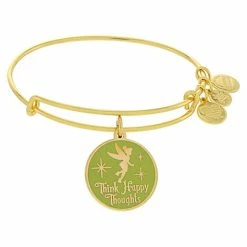 Best deal 🤩 Disney Alex & Ani Bracelet - Tinker Bell - Happy Thoughts - Gold 😀