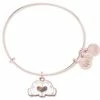Brand new 🤩 Disney Alex & Ani Bracelet - Rainbow Mickey Mouse Heart - Rose Gold 🔔 -Disney Sales dc18h72962606