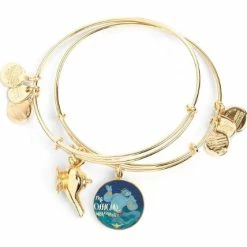 Best Sale 👍 Disney Alex & Ani Bracelet - Genie And Genie Lamp - Set Of 2 💯