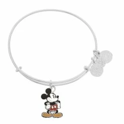 Buy ❤️ Disney Alex And Ani Bracelet - Mickey Mouse Figural Bangle - Silver 🧨