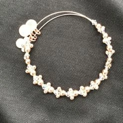 Wholesale ✔️ Disney Alex & Ani Bracelet - Mickey & Minnie Icons Bangle - Rose Gold 🎉