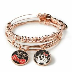 Cheap ✨ Disney Alex & Ani Bracelet Set - Minnie Mouse - Don't Mess With The Bow 😉