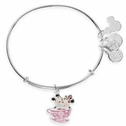 Promo 🔥 Disney Alex & Ani Bracelet - Mickey And Minnie Mouse Mad Tea Party 👍