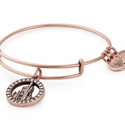 Best Pirce 🥰 Disney Alex & Ani Bracelet - Fantasyland Castle - Rose Gold ✔️