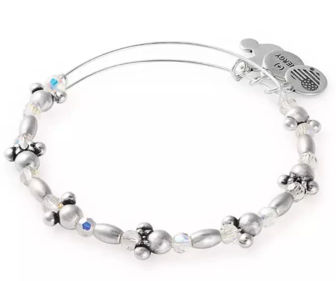 Wholesale ✔️ Disney Alex & Ani Bracelet - Mickey And Minnie Silvertone Bead ✔️ 3 Wholesale ✔️ Disney Alex & Ani Bracelet - Mickey And Minnie Silvertone Bead ✔️